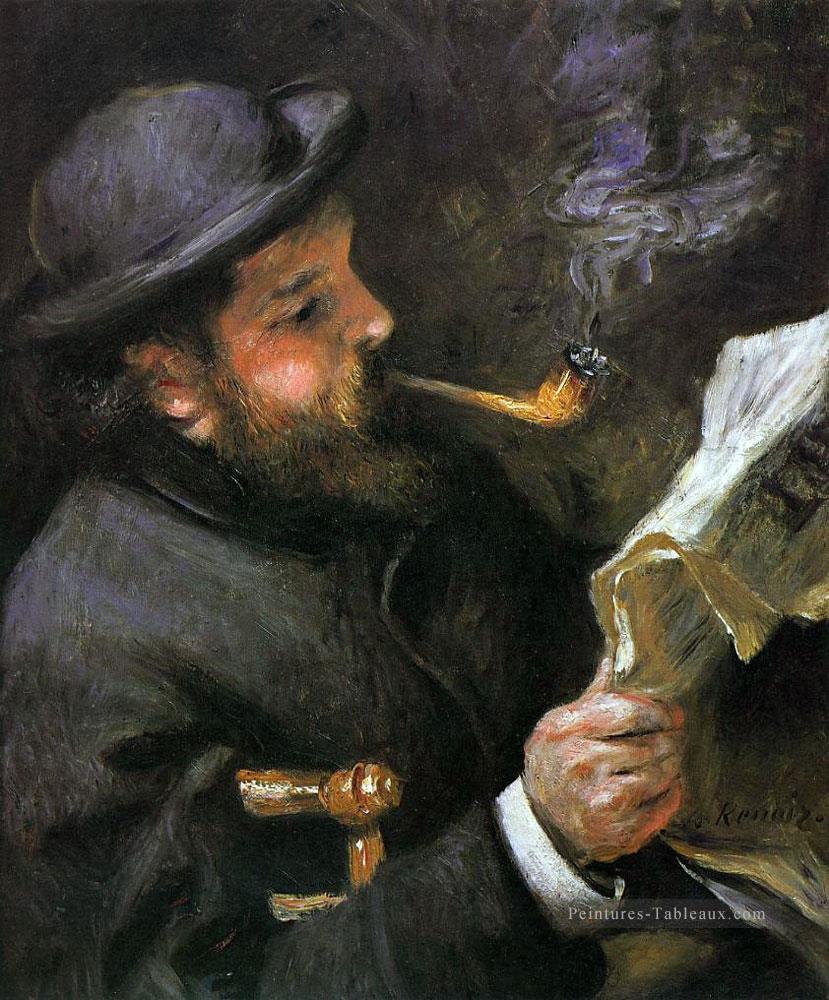 claude monet en train de lire Pierre Auguste Renoir Peintures à l'huile